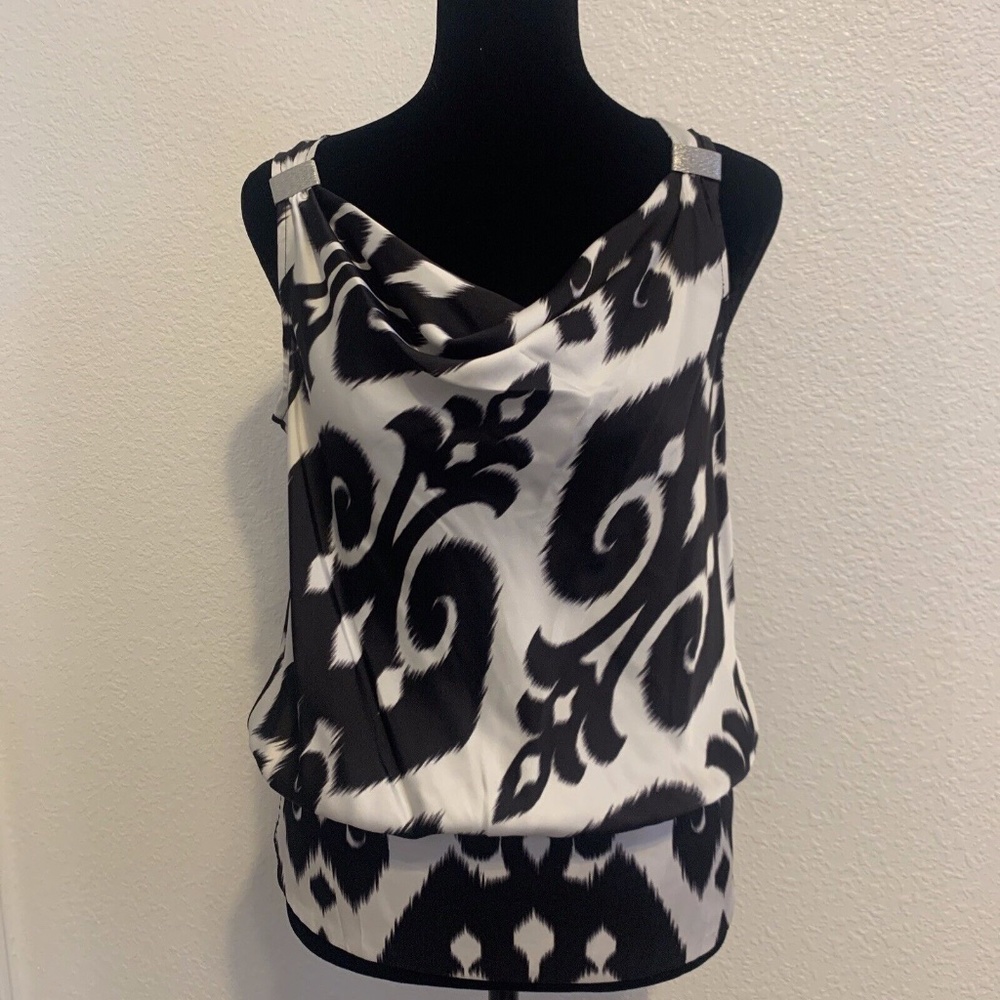 White House Black Market Cowl Neck Smocked Tank Top Women's Size XS